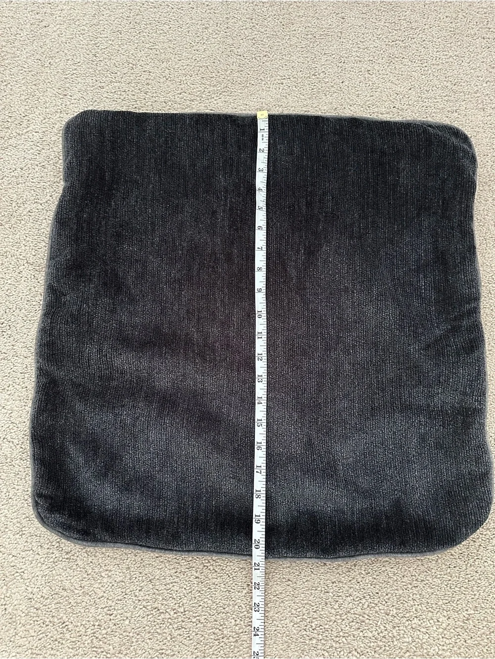 Set of 2 Reversible Decorative Throw Pillow Covers 20 x 20 Grey & Navy